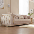 Nyerere Beige Fabric Loveseat by Homey Design at Eve Furniture