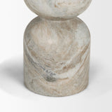 Nylah Solid Pink Marble Round Accent Table by Mercana at Eve Furniture