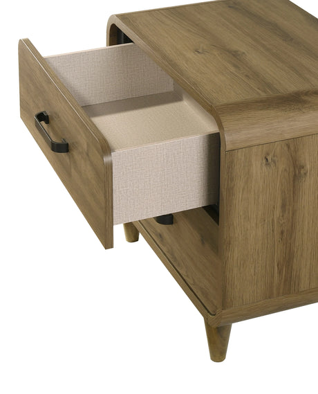 Nyomi Light Brown Nightstand by Crown Mark at Eve Furniture
