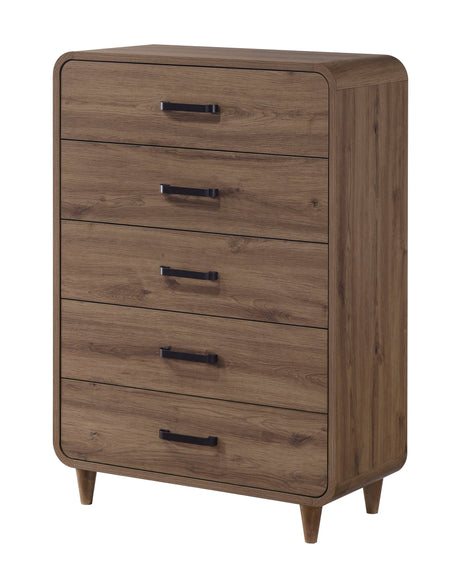 Nyomi Light Brown Panel Bedroom Set by Crown Mark at Eve Furniture