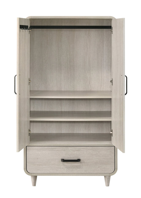 Nyomi White Armoire by Crown Mark at Eve Furniture