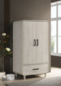 Nyomi White Armoire by Crown Mark at Eve Furniture