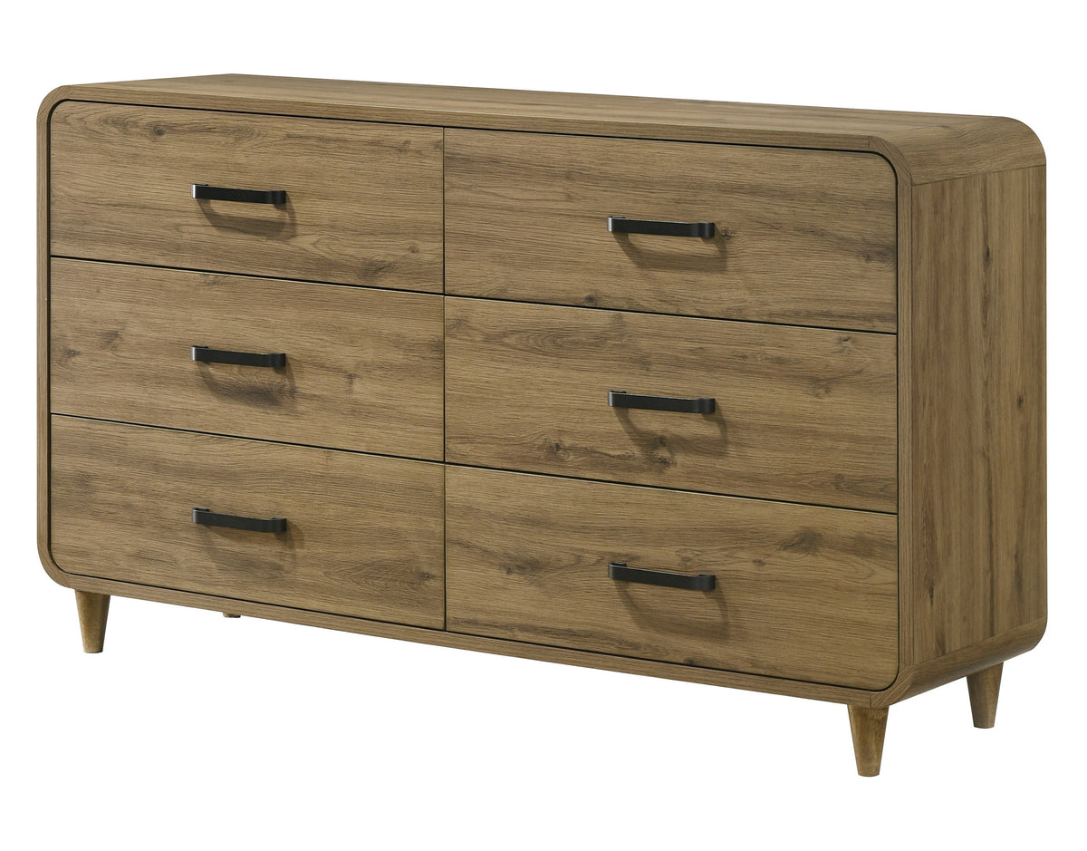 Nyomi White & Brown Upholstered Bedroom Set by Crown Mark at Eve Furniture