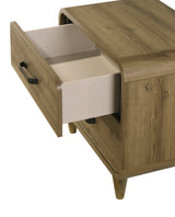 Nyomi White & Brown Upholstered Bedroom Set by Crown Mark at Eve Furniture