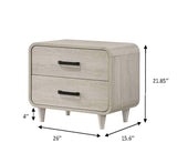 Nyomi White Nightstand by Crown Mark at Eve Furniture