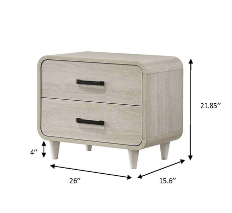 Nyomi White Nightstand by Crown Mark at Eve Furniture
