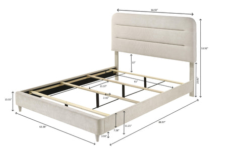 Nyomi White Upholstered Bedroom Set by Crown Mark at Eve Furniture