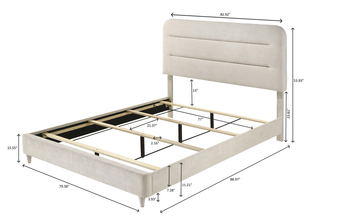 Nyomi White Upholstered Bedroom Set by Crown Mark at Eve Furniture