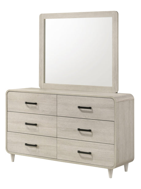 Nyomi White Bedroom Mirror (Mirror Only) by Crown Mark at Eve Furniture