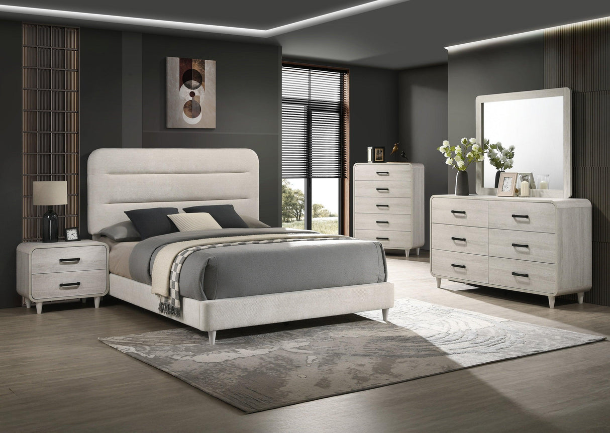 Nyomi White Bedroom Mirror (Mirror Only) by Crown Mark at Eve Furniture