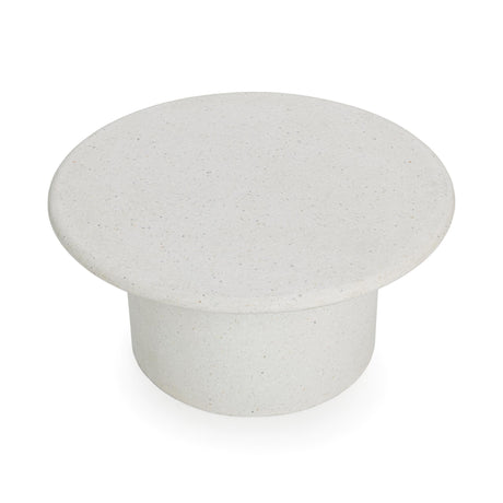 Nysa Outdoor White 40" Round Coffee Table by Classic Home at Eve Furniture