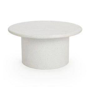 Nysa Outdoor White 40" Round Coffee Table by Classic Home at Eve Furniture