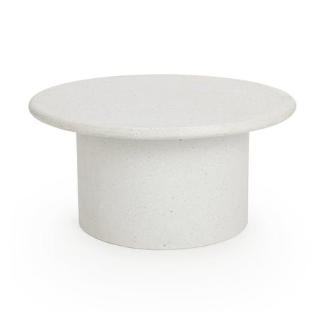 Nysa Outdoor White 40" Round Coffee Table by Classic Home at Eve Furniture
