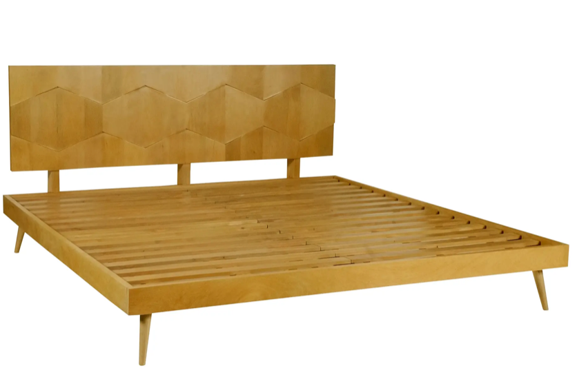 O2 Bed King - Light Golden by Moe's Home at Eve Furniture
