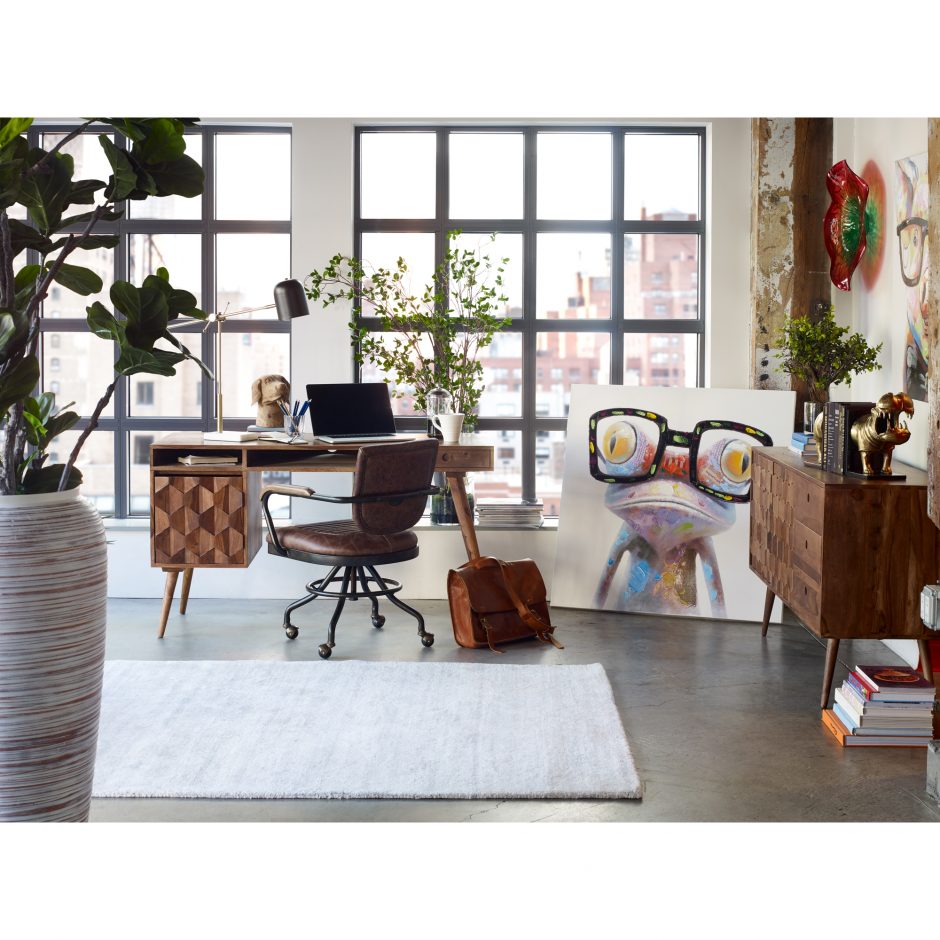 O2 Desk Natural by Moe's Home at Eve Furniture