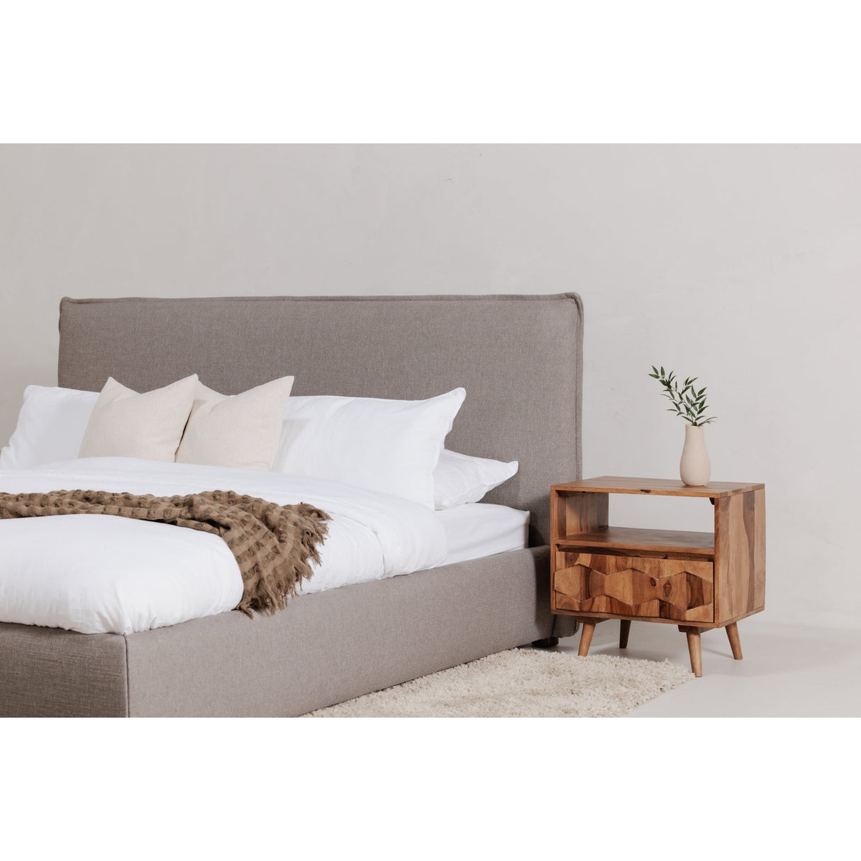 O2 Natural Nightstand by Moe's Home at Eve Furniture