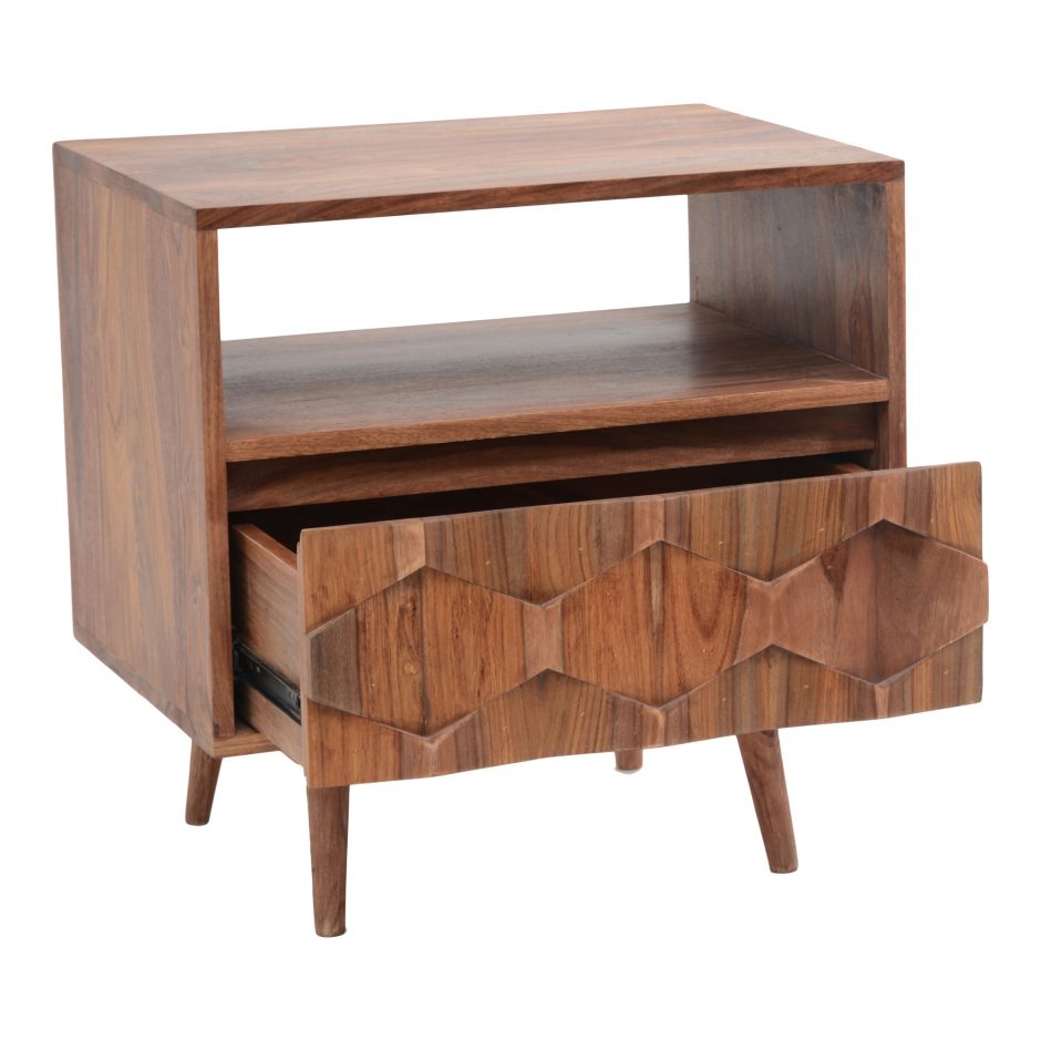 O2 Nightstand Natural by Moe's Home at Eve Furniture