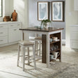 Oak Beige/Brown Two-Tone 3-Piece Dining Room Set by Happy Homes at Eve Furniture