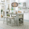Oak Grey 5-Piece Dining Room Set by Happy Homes at Eve Furniture
