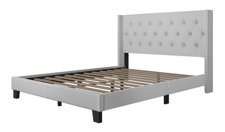 Oak Grey Platform Full Bed by Happy Homes at Eve Furniture