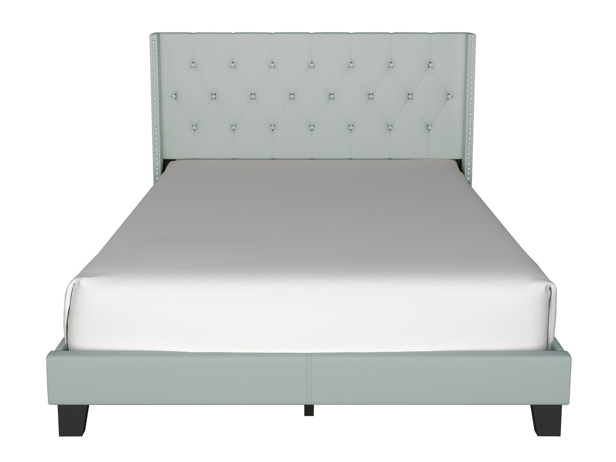 Oak Light Blue Platform Twin Bed by Happy Homes at Eve Furniture
