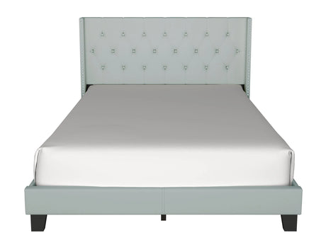 Oak Light Blue Platform Full Bed by Happy Homes at Eve Furniture
