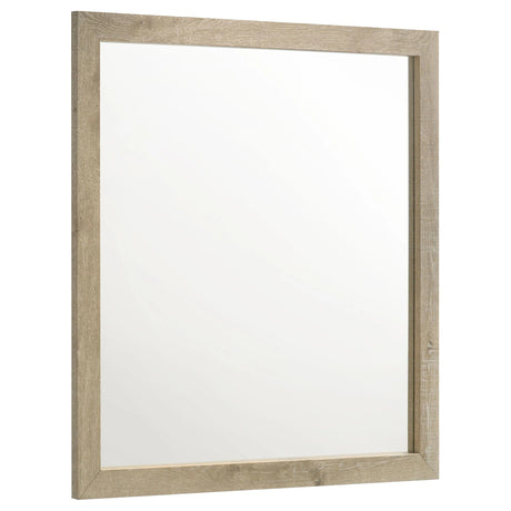 Oakglen Weathered Oak Dresser Mirror by Coaster at Eve Furniture