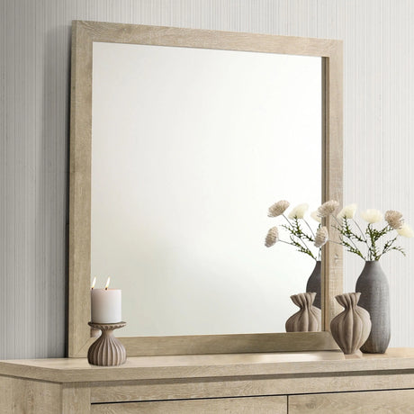 Oakglen Weathered Oak Dresser Mirror by Coaster at Eve Furniture
