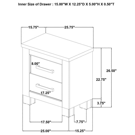 Oakglen Weathered Oak 4-piece Queen Bedroom Set by Coaster at Eve Furniture