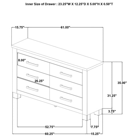 Oakglen Weathered Oak 4-piece Queen Bedroom Set by Coaster at Eve Furniture