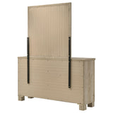 Oakglen Weathered Oak 6-drawer Bedroom Dresser and Mirror by Coaster at Eve Furniture