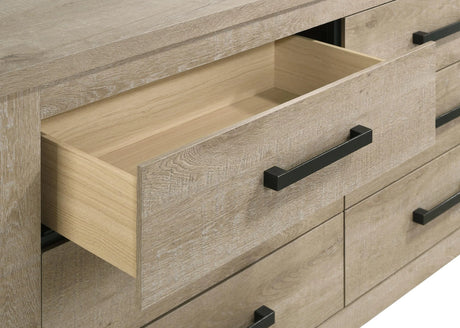 Oakglen Weathered Oak 6-drawer Bedroom Dresser by Coaster at Eve Furniture
