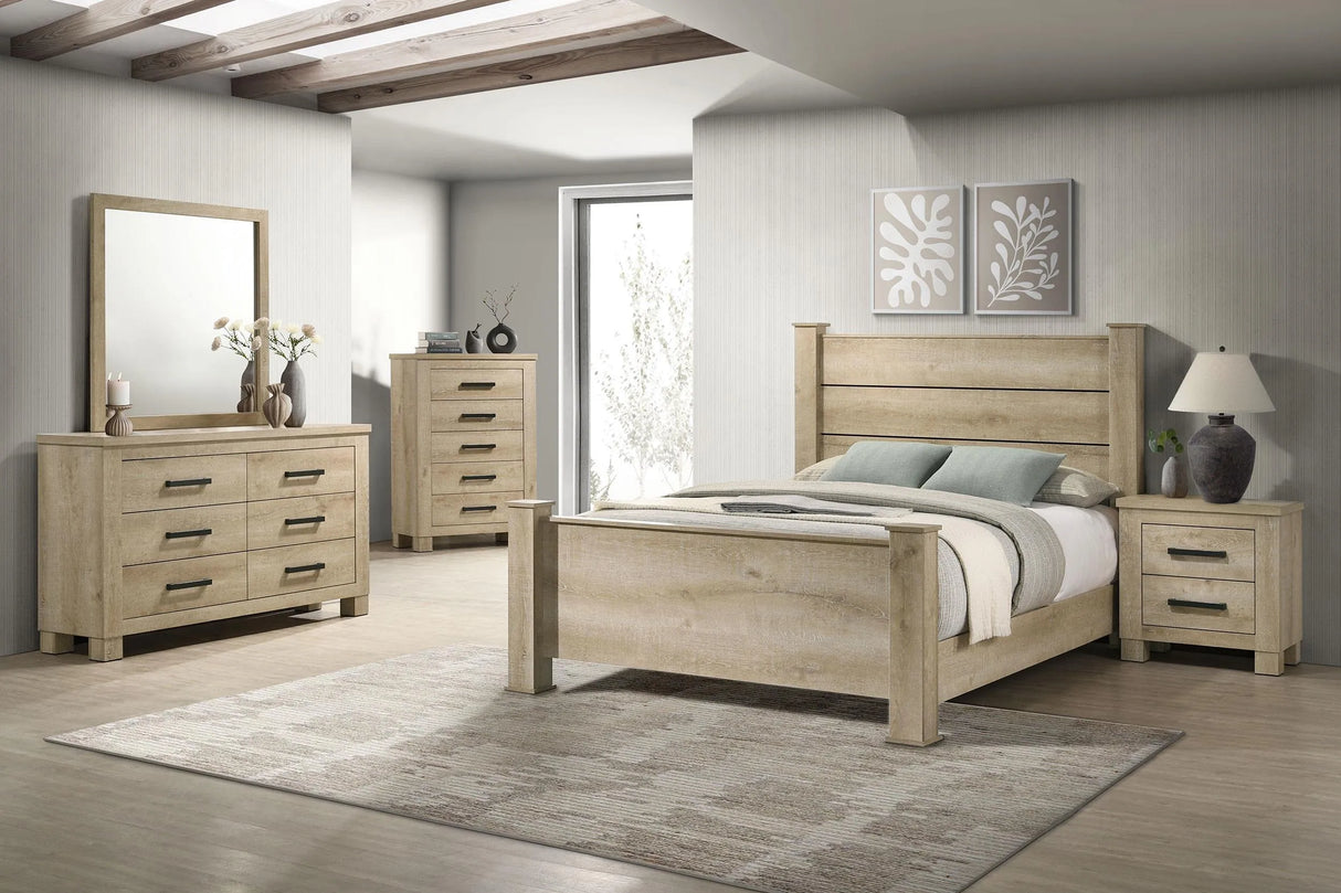 Oakglen Weathered Oak 6-drawer Bedroom Dresser by Coaster at Eve Furniture