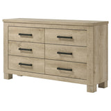 Oakglen Weathered Oak 6-drawer Bedroom Dresser by Coaster at Eve Furniture