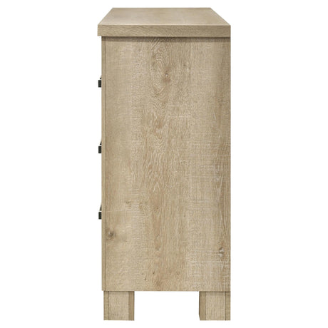 Oakglen Weathered Oak 6-drawer Bedroom Dresser by Coaster at Eve Furniture