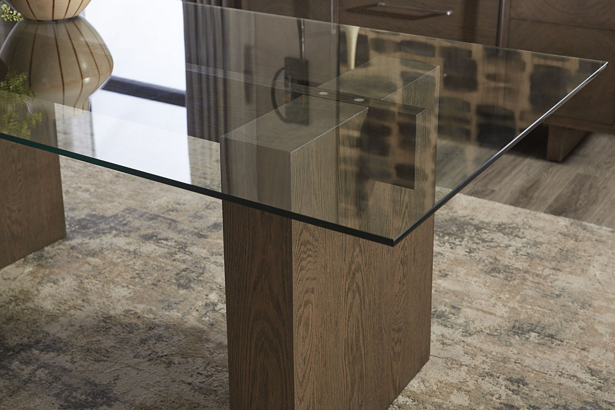 Oakland Glass Table in Brunette by Modus Furniture at Eve Furniture