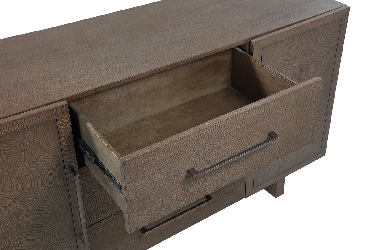 Oakland Three-Drawer Sideboard in Brunette by Modus Furniture at Eve Furniture