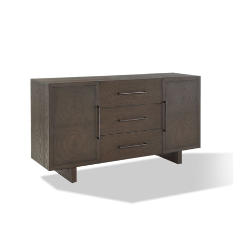 Oakland Three-Drawer Sideboard in Brunette by Modus Furniture at Eve Furniture