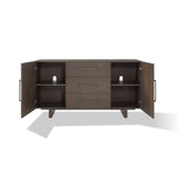 Oakland Three-Drawer Sideboard in Brunette by Modus Furniture at Eve Furniture