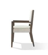 Oakland Upholstered Arm Chair in Brunette (Set of 2)
