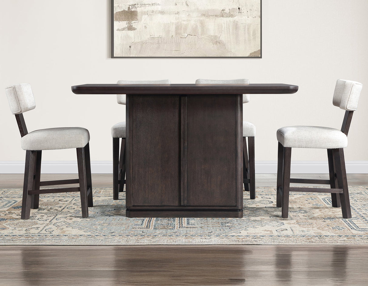 Oakley Charcoal Brown Counter Height Chair, Set of 2 by Steve Silver at Eve Furniture