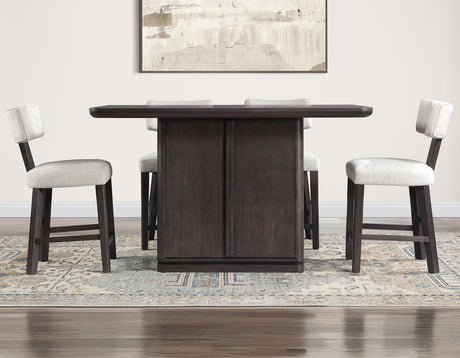 Oakley Charcoal Brown Counter Height Chair, Set of 2 by Steve Silver at Eve Furniture