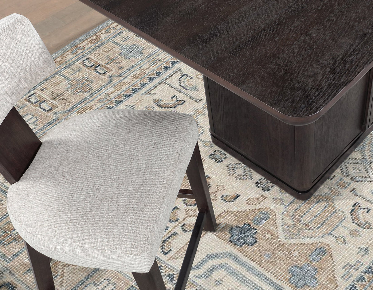 Oakley Charcoal Brown Counter Height Chair, Set of 2 by Steve Silver at Eve Furniture