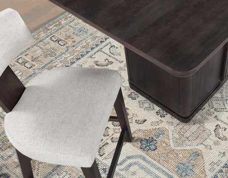 Oakley Charcoal Brown Counter Height Dining Set by Steve Silver at Eve Furniture