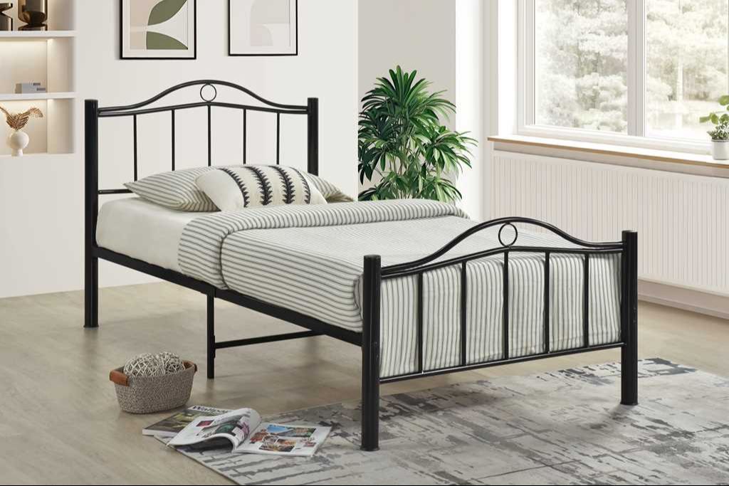 Oakly Black Metal Twin Platform Bed by Happy Homes at Eve Furniture