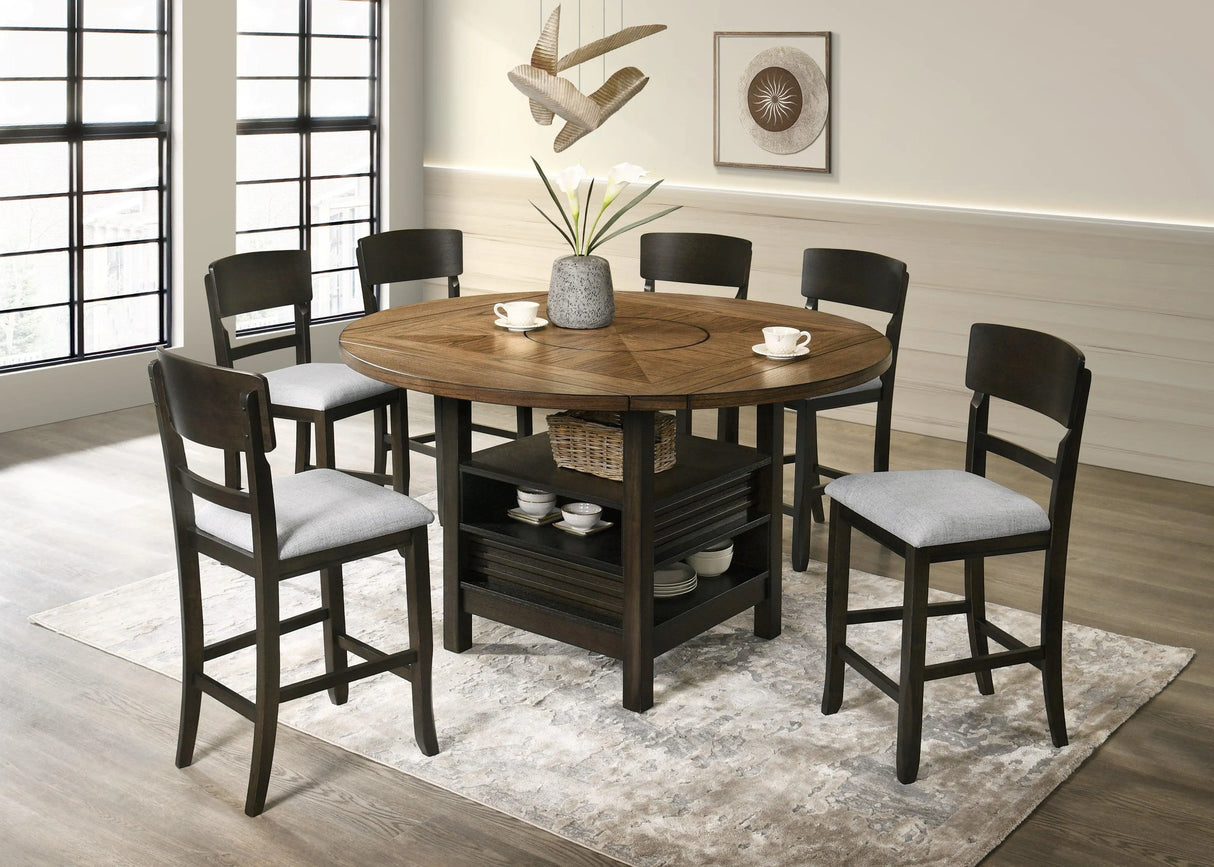 Oakly Brown Counter Height Chair, Set of 2 by Crown Mark at Eve Furniture