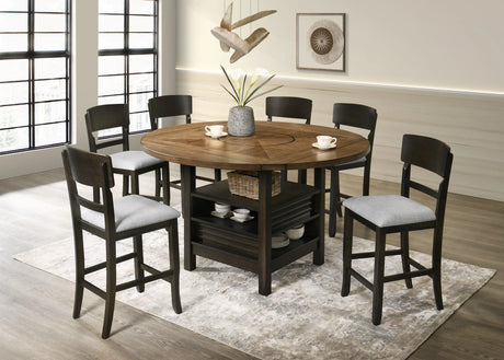 Oakly Brown Counter Height Chair, Set of 2 by Crown Mark at Eve Furniture