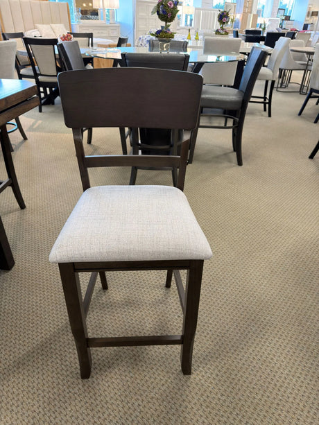 Oakly Brown Counter Height Chair, Set of 2 by Crown Mark at Eve Furniture