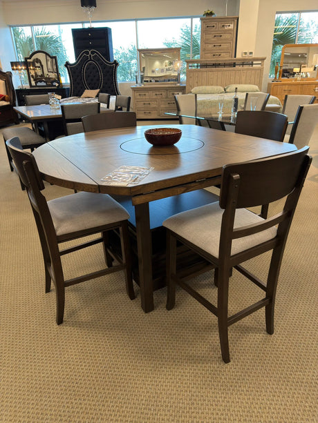 Oakly Brown Counter Height Chair, Set of 2 by Crown Mark at Eve Furniture