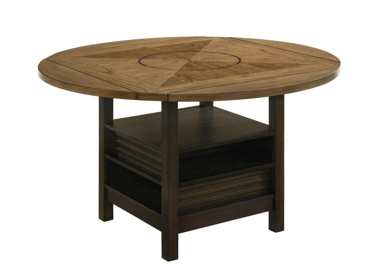 Oakly Brown Round and Square Counter Height Dining Set by Crown Mark at Eve Furniture